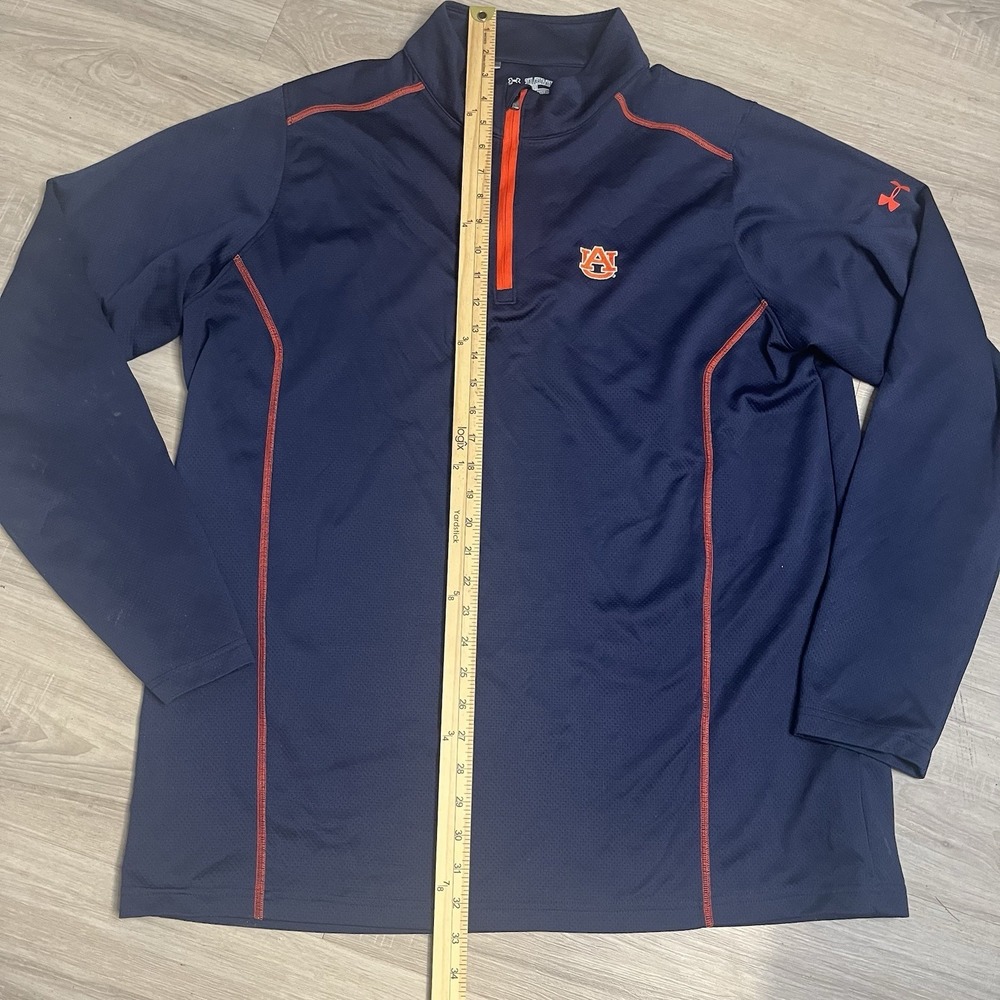 Under Armour Auburn Tigers Mens 2XL Golf Blue Performance Stretch Quarter Zip - Picture 4 of 9